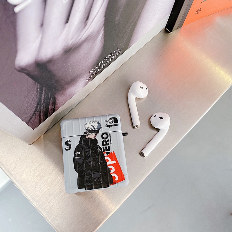 Vỏ Bảo Vệ Hộp Sạc Tai Nghe AirPods 1 2 3 Pro Hình Jujutsu Kaisen gojo Có Móc Treo Tiện Dụng