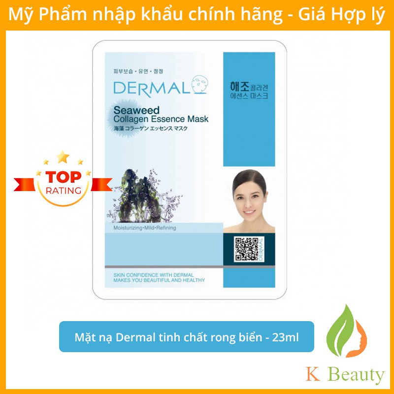 Mặt Nạ Dưỡng Da tinh chất Rong biển - Dermal Seaweed Collagen Essence Mask 23g - Hàn Quốc