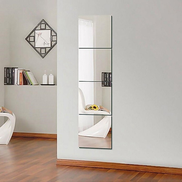 Gương dán tường soi toàn thân, dán tủ quần áo phòng tắm phòng ngủ hình vuông kích thước 30x30cm - #guongdantuong