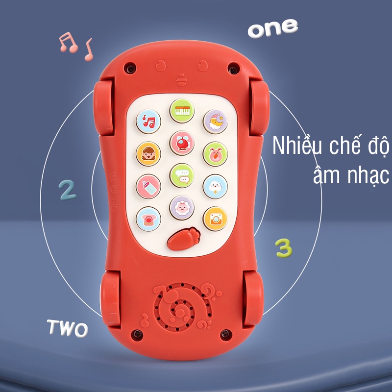 Đồ chơi điện thoại cho bé hình ô tô phát nhạc có đèn