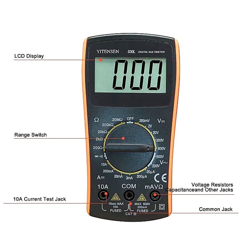 Đồng hồ vạn năng điện tử YITENSEN VC-830L