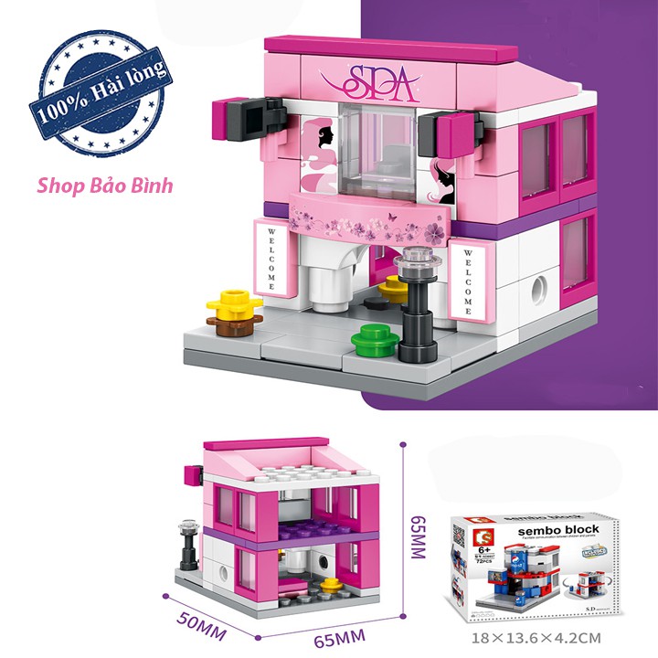 Lego bộ xếp hình trung tâm thành phố Sembo block