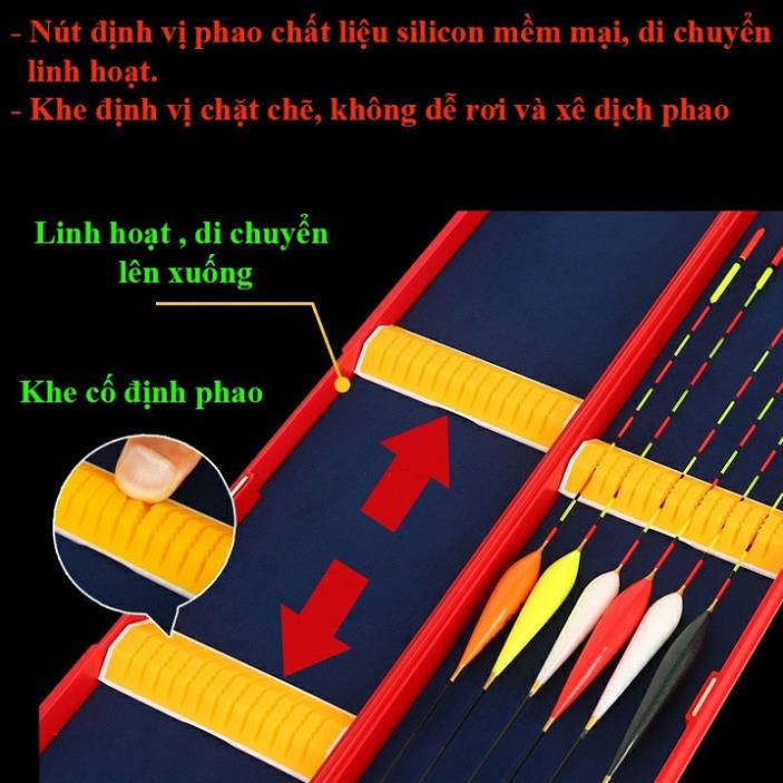 Hộp Đựng Phao Câu Đài Cao Cấp Hộp Đựng Phao 2 Lớp 62cm - 72cm Hoạ Tiết Trâu Đỏ Chép Đen HP5