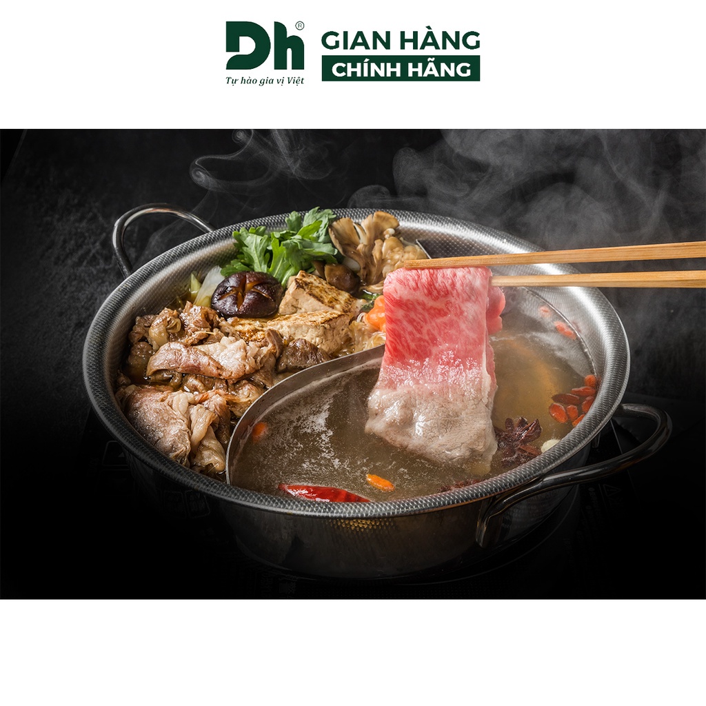 Gia vị lẩu dê bò Natural DH Foods nêm sẵn thành phần tự nhiên gói 64gr - DHGVT99