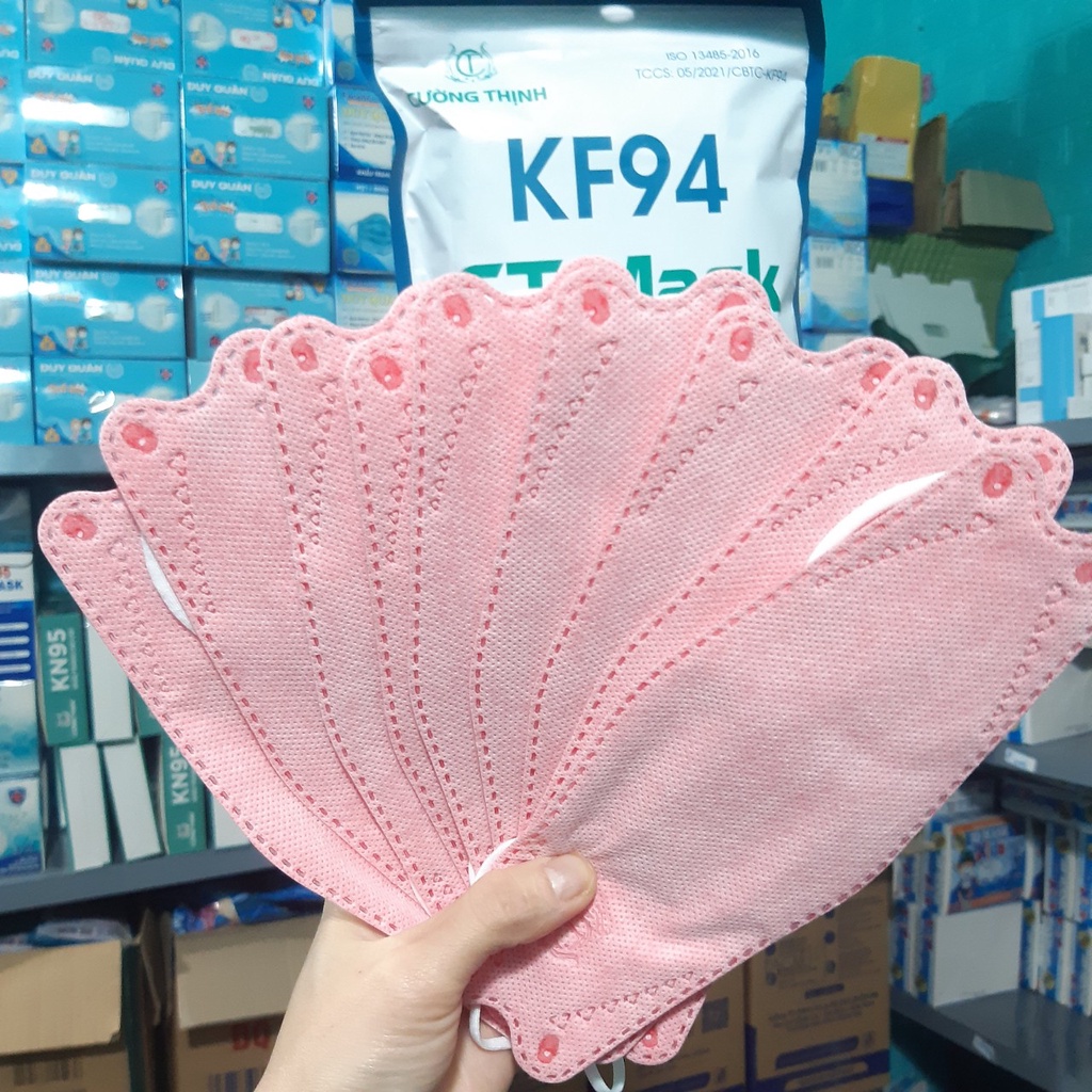 [Combo 60 Chiếc ] Khẩu Trang 4D CT Mask KF94 Y Tế Cường Thịnh Xuân Lai Chất Dày Dặn Quai Bền Dáng Đẹp Ôm Sát Mặt