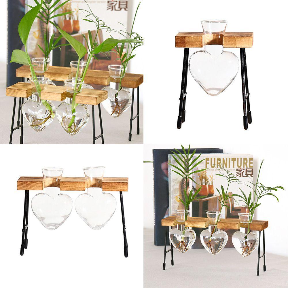 ESPO Chậu Cây Thủy Canh Khung Gỗ Sáng Tạo Để Bàn Trang Trí