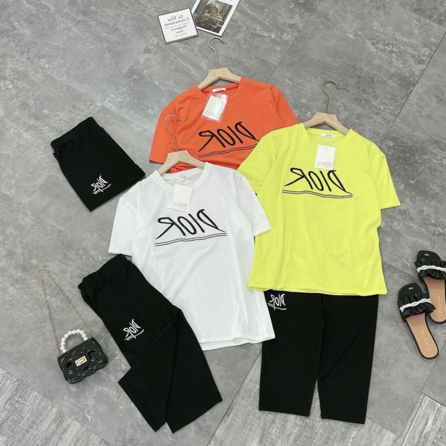 Sét áo phông Di or + quần legging lửng HARI0321