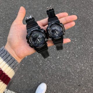 Đồng hồ thể thao nam nữ Shock GA dây cao su đen bóng nhẹ