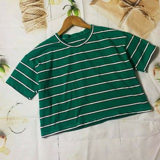 Áo thun thời trang nữ croptop sọc ngang