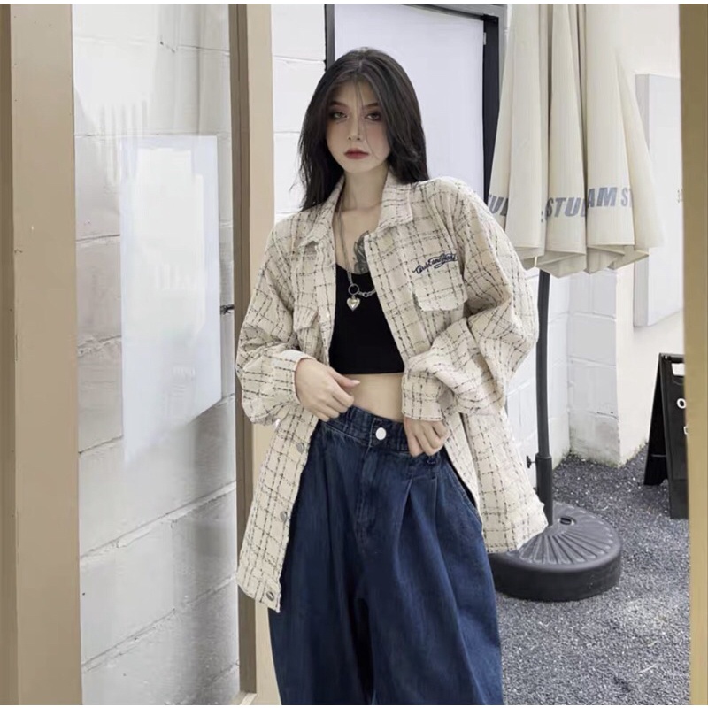 TKLIHN Áo khoác SƠ MI dạ Ulzzang HOT fashionita 2022 KÈM ẢNH THẬT CUỐI