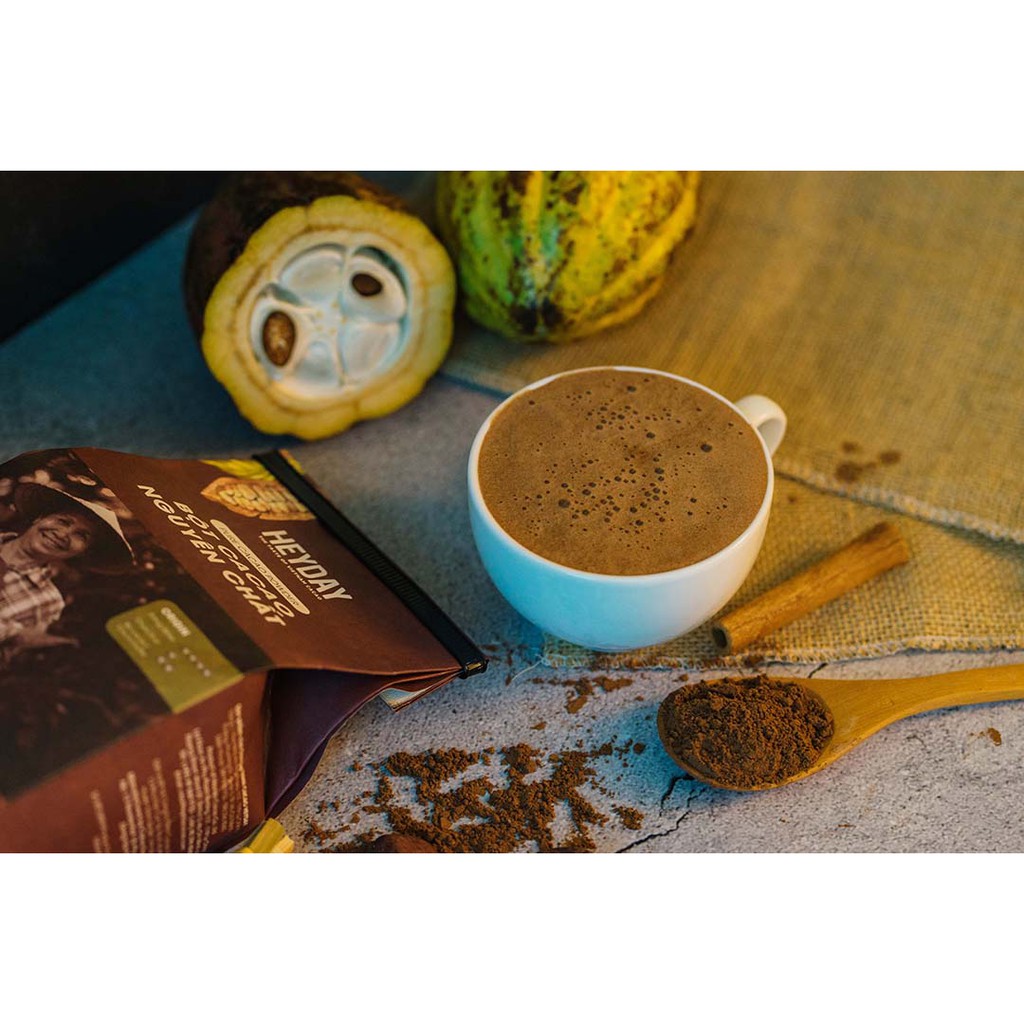 Bột cacao nguyên chất 100% không đường Heyday - Dòng Origin thượng hạng 100g - Chuẩn UTZ Quốc Tế