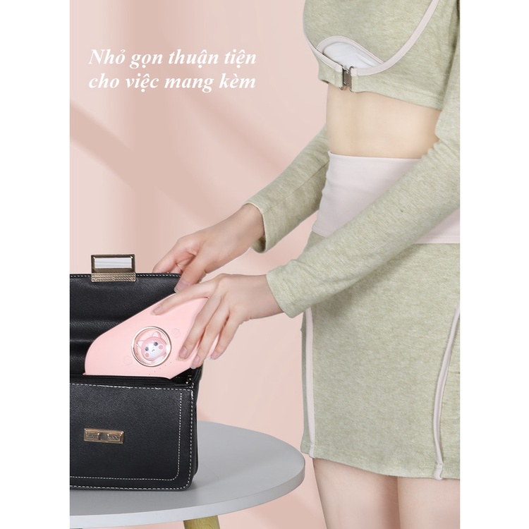 Đai Đeo Massage Bụng Giảm Đau Bụng Đau Lưng Cho Phụ Nữ,Chườm Nóng Giảm Đau Bụng Kinh 4 Chế Độ Kèm Sạc USB - DSB01