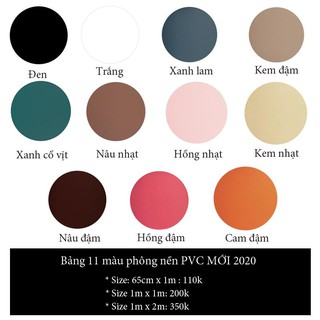 Phông Nền PVC Size To Với 16 Màu Mới Nhất 2020-Dày Hơn Bền Hơn, kích thước 1x1m