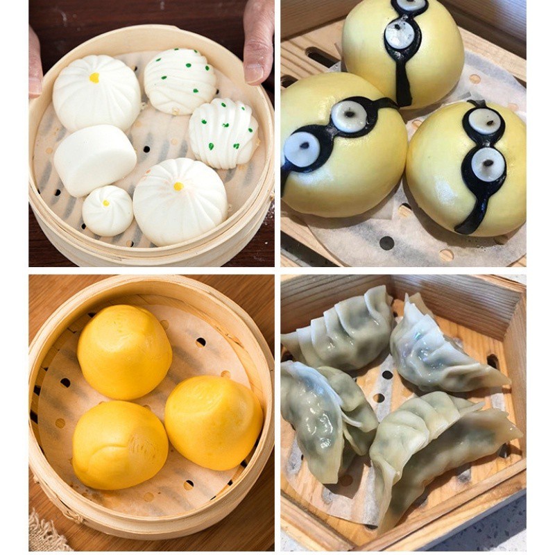 Set 100 Tờ Giấy Nến Đục Lỗ, Giấy Nến Tròn, Chống Dính Cho Nồi Chiên Không Dầu, Lót Xửng Hấp 88288