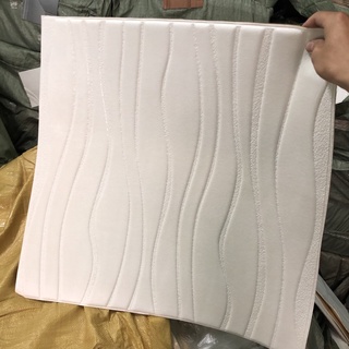 XỐP DÁN TƯỜNG Vân Sóng 3D, Hoa Văn Giả Da( HCM SIÊU RẺ )