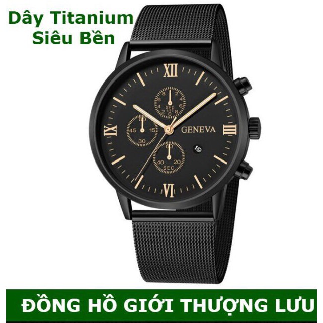 {BẢO HÀNH 3 NĂM} Đồng hồ nam cao cấp dây Titanium GENEVA đẳng cấp phái mạnh