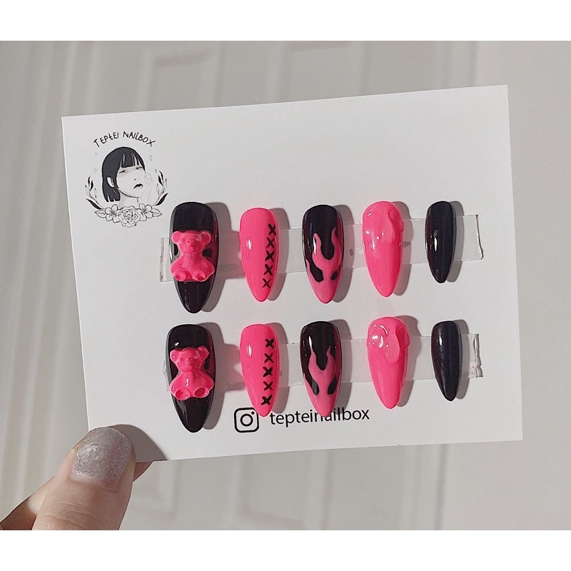 Nailbox gấu neon 🥰