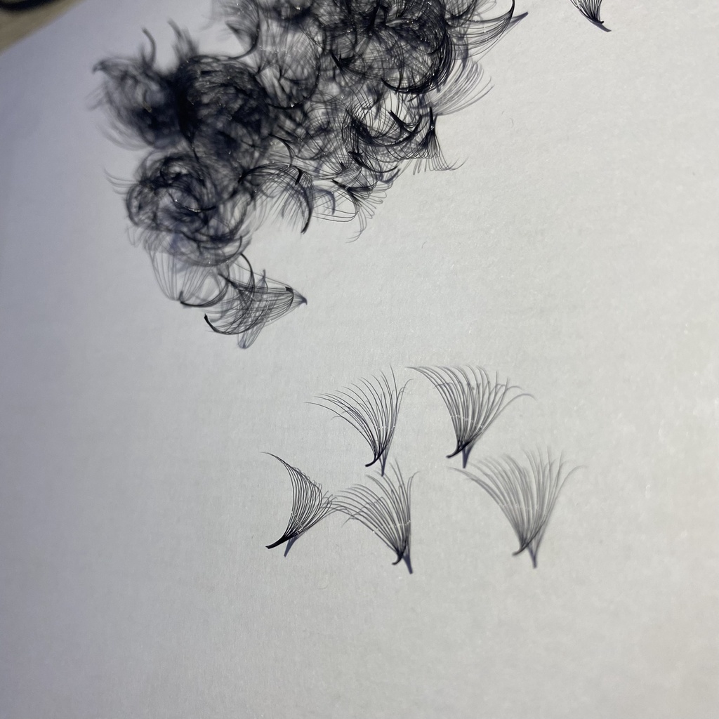 Mi FAN 12D MIX SIZE (9-15) mm CONG C -CC- D 005 HỘP (1000fan)_dụng cụ nối mi_THÚY HÀ