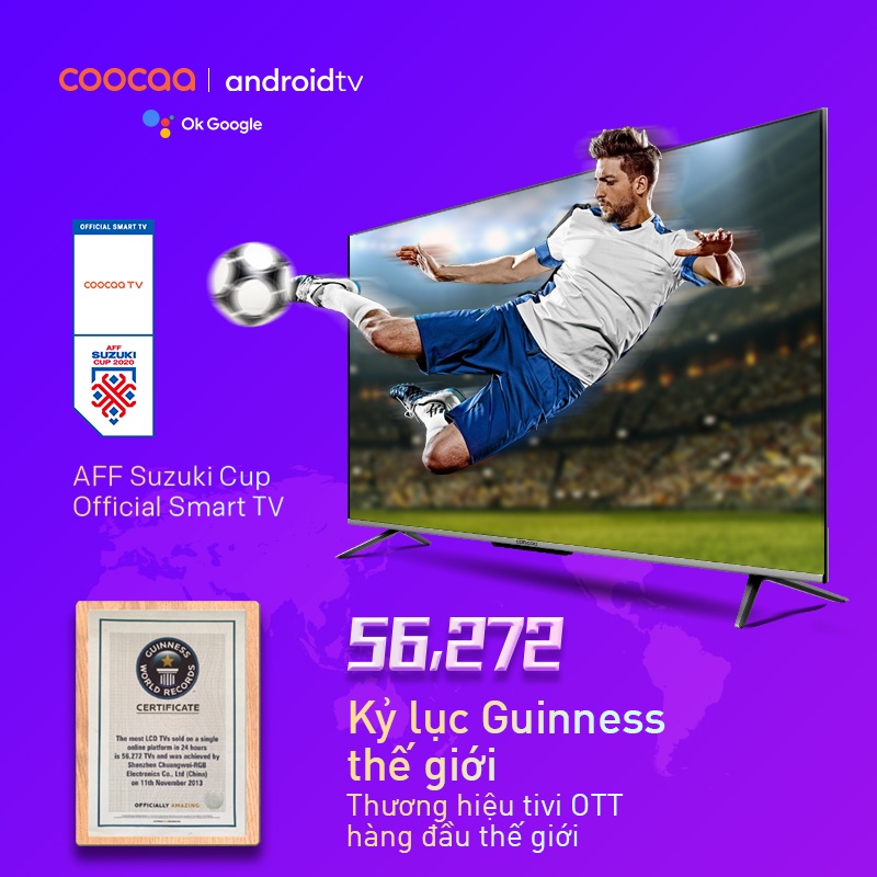 [Lưu COOCAA - 500K và ELCOO12- 5%] Smart Tivi Coocaa Android 10 65 inch - Model 65S6G Pro Max - Miễn phí lắp đặt