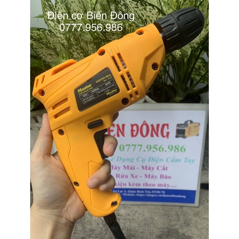 Máy khoan bắt vít ♥️ FREESHIP ♥️ Máy khoan Master 10-01 10 ly khoan gỗ tường bắt vít mẫu vàng đen mới nhất