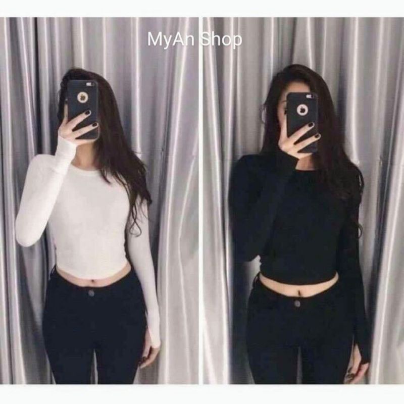 ÁO THUN BODY CROPTOP DÀI TAY