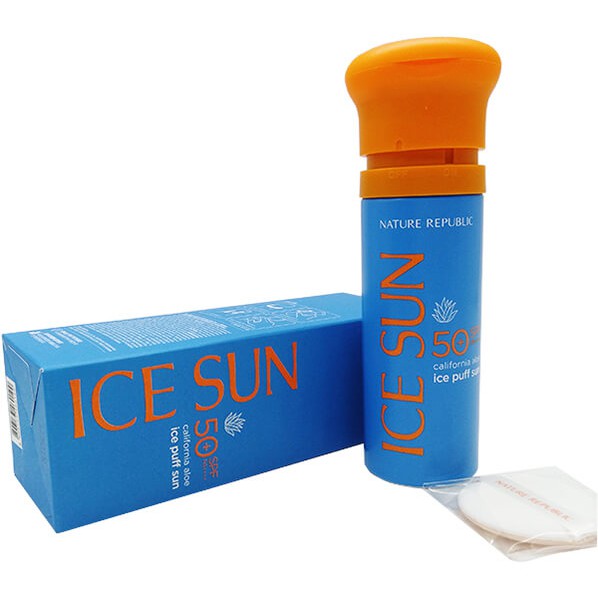 Kem Chống Nắng Dạng Xịt Giải Nhiệt Nâng Tông Da NATURE REPUBLIC ICE PUFF SUN SPF50+ PA++++ 100ml