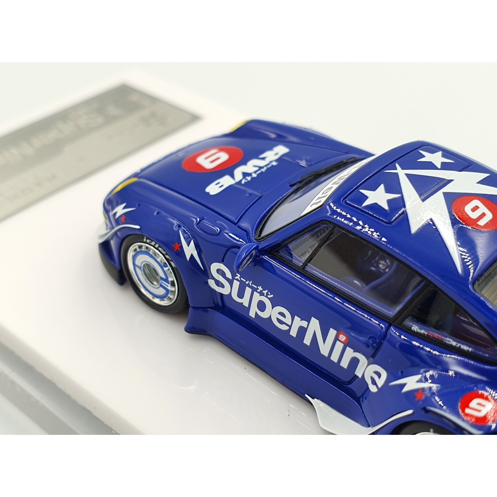 Xe Mô Hình Porsche 911(993) RWB &quot; Super Nine&quot; ver.2 Tỉ lệ 1:64 Hãng sản xuất Fuelme ( Xanh )