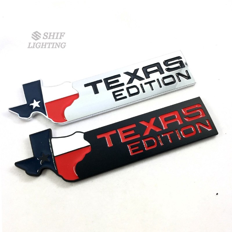 Miếng dán kim loại trang trí xe hơi chữ TEXAS EDITION độc đáo