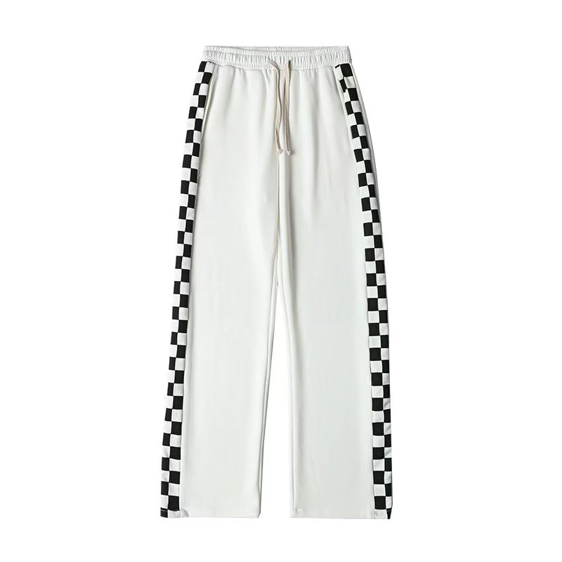 Quần ống rộng Họa Tiết Sọc Caro Phong Cách Hàn Quốc Thời Trang Thu Đông Cho Nam