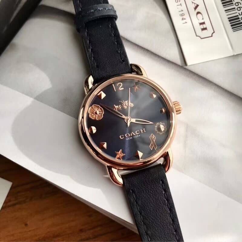 Đồng hồ nữ coach delancey dây da size 28mm