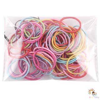 Set 100 dây thun cột tóc co giãn dành cho bé gái