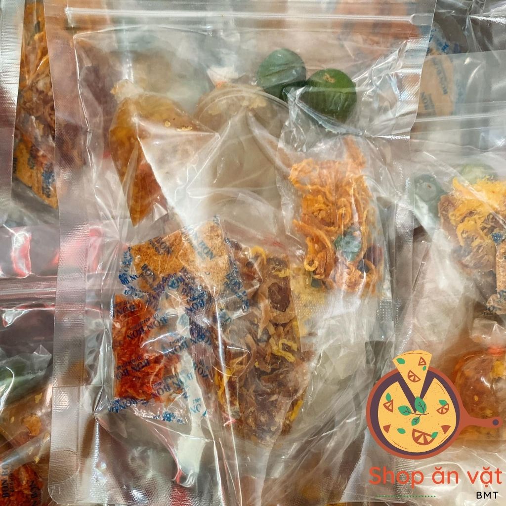 Bánh tráng trộn muối ớt xanh 7 vị Bon Bon bánh tráng phơi sương Tây Ninh - 14020068