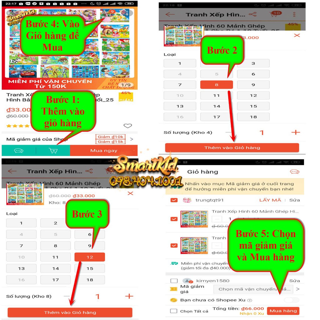 Bộ Đồ Chơi Ghép Hình 40-60 Mảnh Bằng Gỗ Cho Bé # 1-10