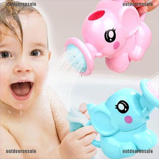 1PC cute elephant watering pot baby bath toy beach play water sand tool toys [hot]