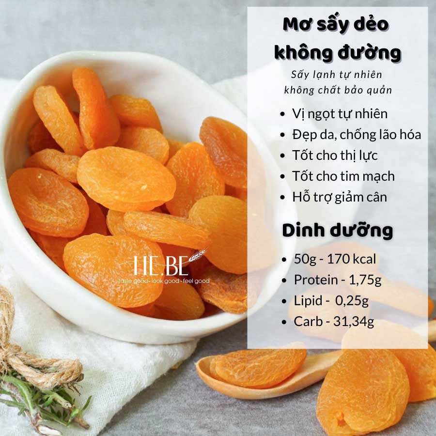 [Mã SKAMSALE06 giảm 10% tối đa 100K đơn 150K] Mơ Sấy Dẻo Thổ Nhĩ Kỳ Không Hạt by HEBE | BigBuy360 - bigbuy360.vn