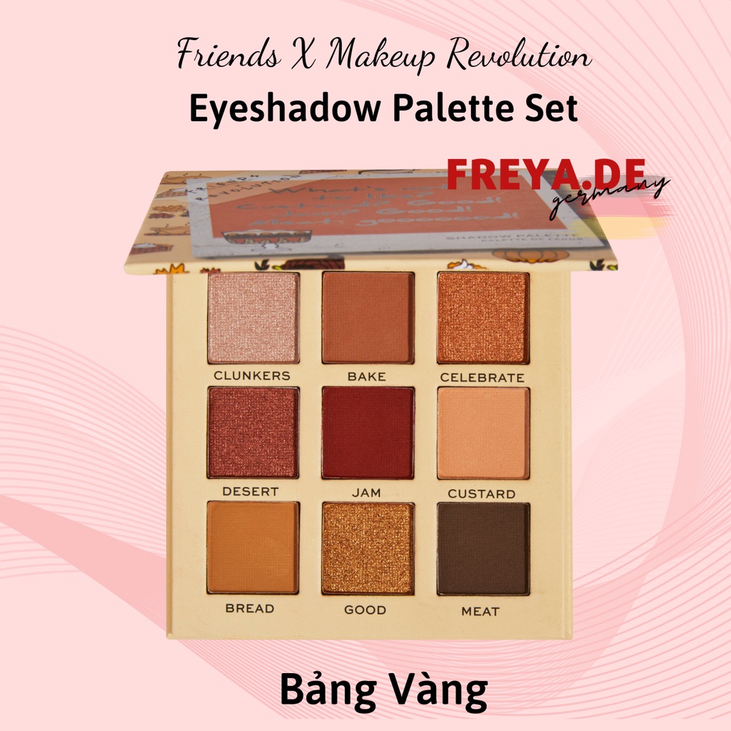 Bảng phấn mắt Friends X Makeup Revolution - Bảng mắt nhỏ gọn, có gương, lên màu chuẩn