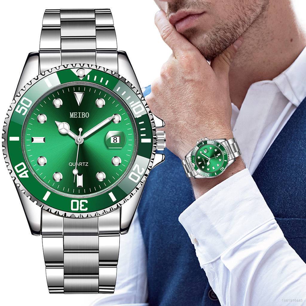 Đồng Hồ Quartz Rolex HT3 Chống Thấm Nước Dây Thép Không Gỉ Dạ Quang Thời Trang Cho Nam Và Nữ