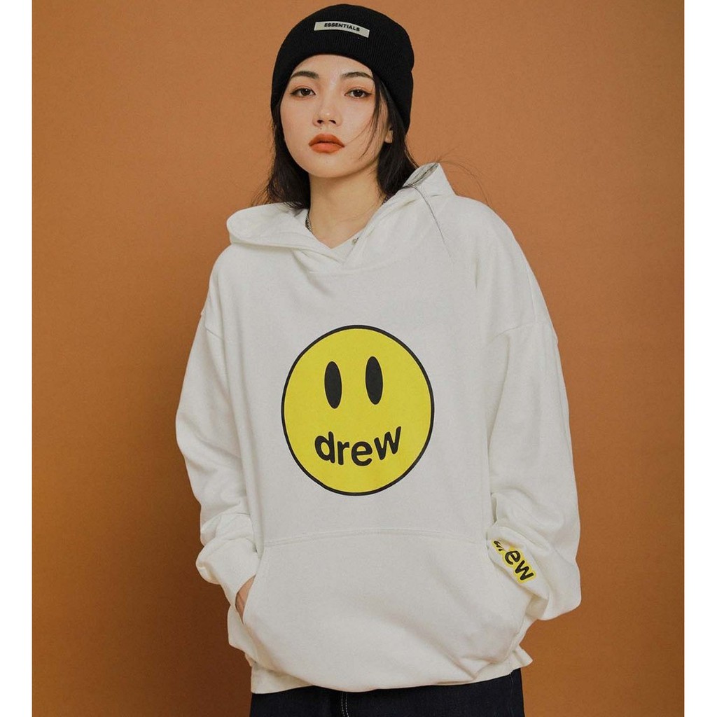 Áo nỉ hoodie Drew house mặt cười, áo nỉ bông hoodie thu đông unisex nam nữ