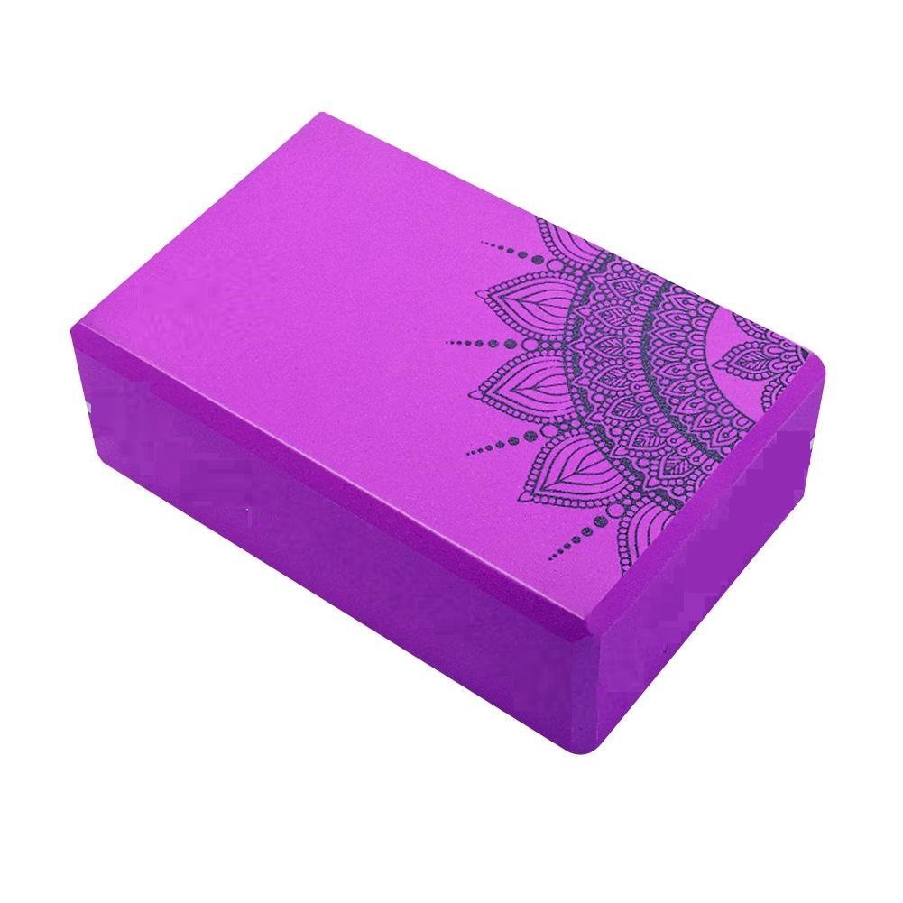 Gạch tập yoga xốp Eva nặng in hoa mandala - Yoga blocks