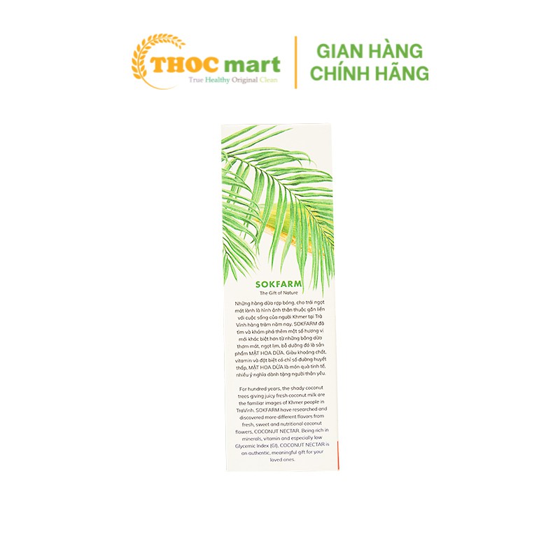 [ THOCmart.vn ] Mật hoa dừa cô đặc Sokfram đặc sản Trà Vinh giàu khoáng chất thay thế mật ong chai 250g