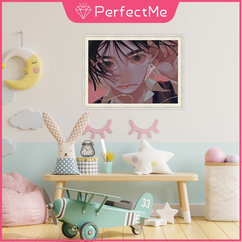 Set tranh đính đá 5D tự làm 40x30cm hình cô gái hoạt hình