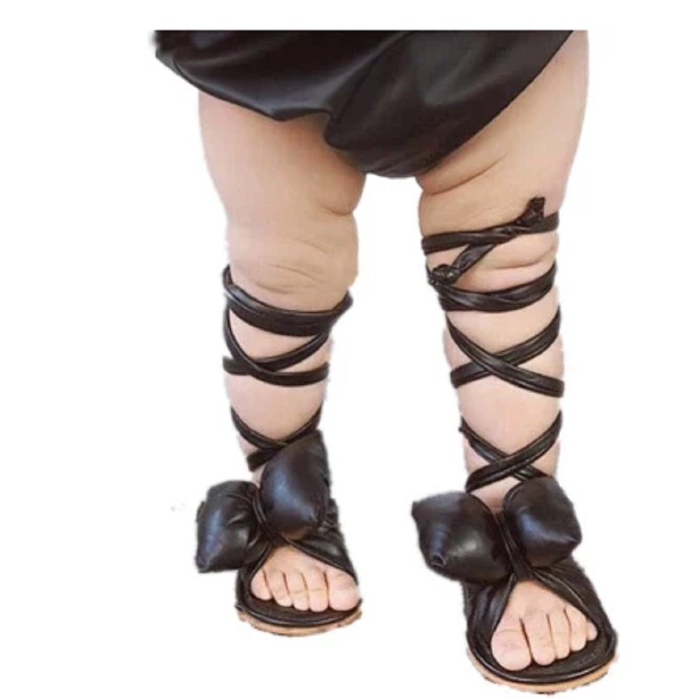 Giày Sandal phối nơ thiết kế cột dây độc đáo cho bé gái