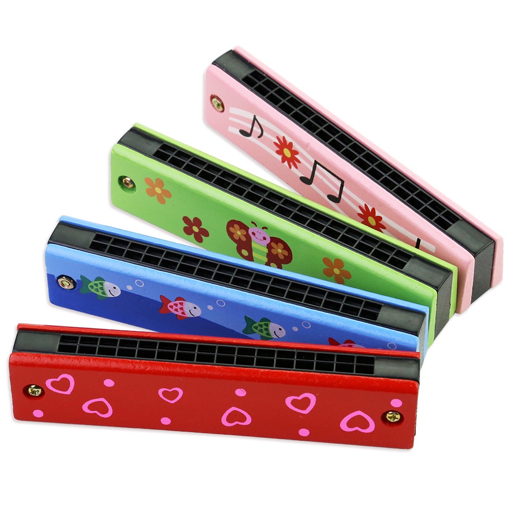 Đồ Chơi Âm Thanh Kèn Harmonica Bằng Gỗ Cho Bé Phát Triển Âm Nhạc