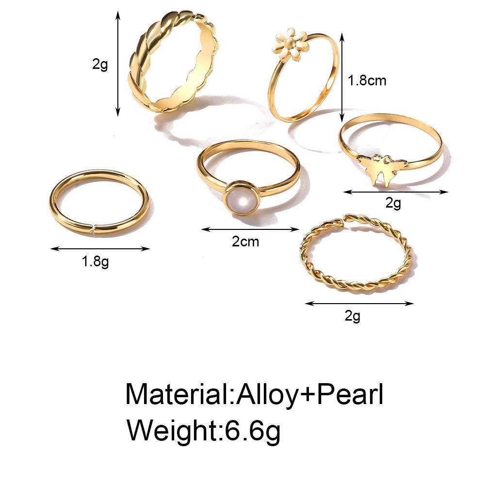 ROWANS Set Nhẫn Đeo Khớp Ngón Tay Mạ Vàng Phong Cách BOHO