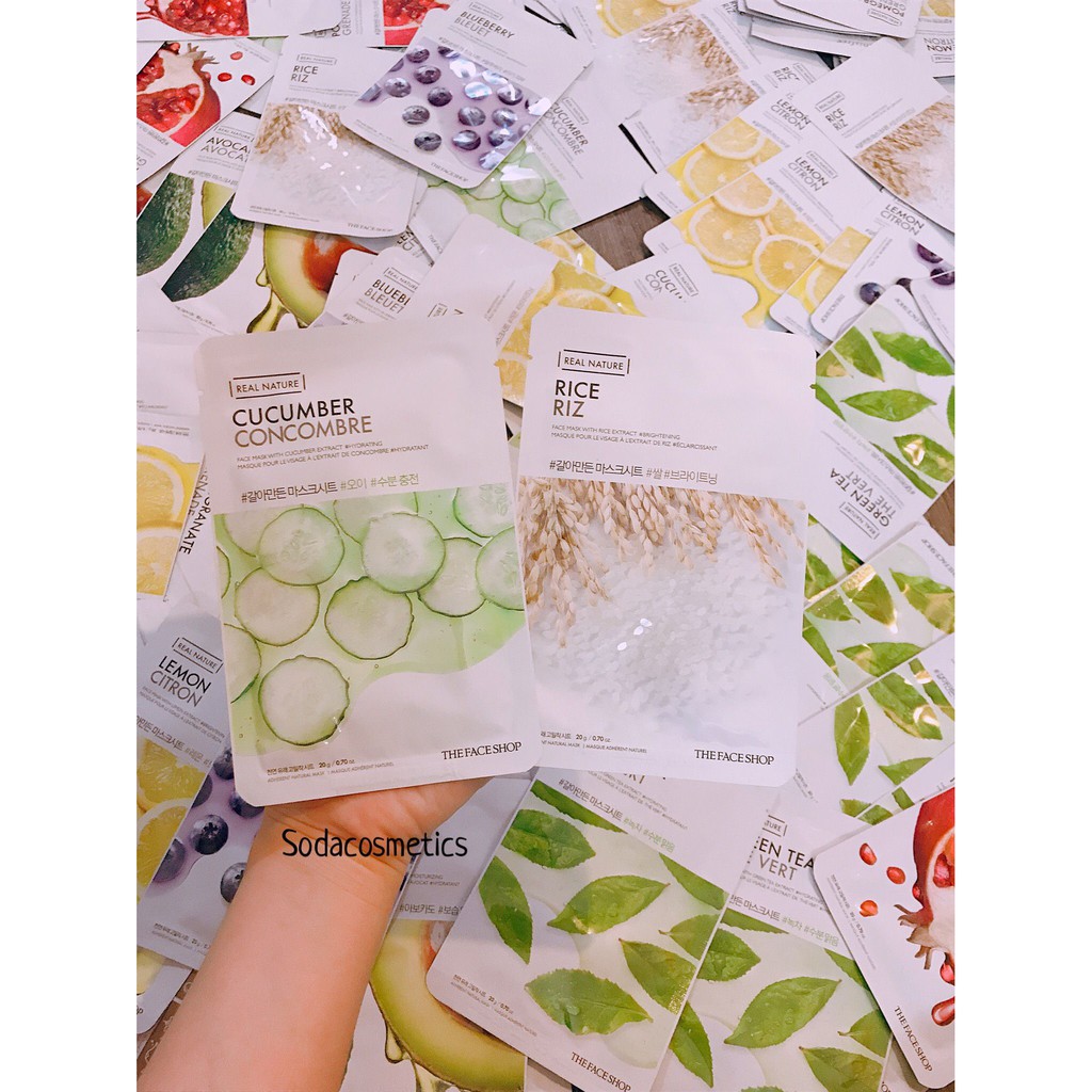 MẶT NẠ GIẤY CHIẾT XUẤT TỪ THIÊN NHIÊN  REAL NATURAL FACE MASK