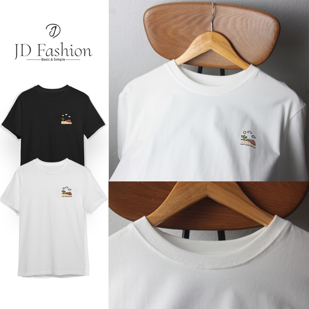 Áo thun nam nữ ngắn tay JD Fashion họa tiết xương rồng 08