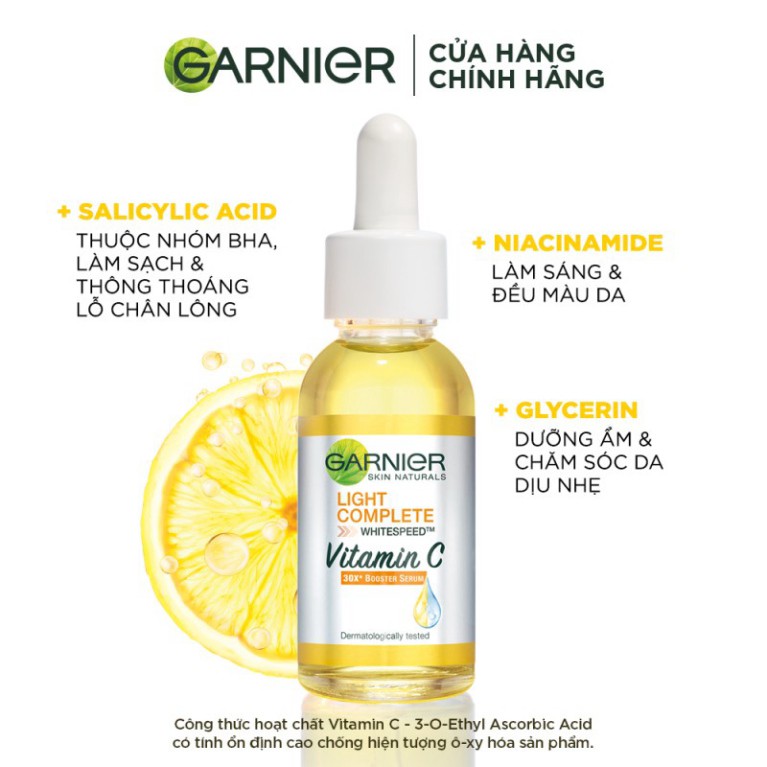 Tinh chất tăng cường sáng da mờ thâm Garnier