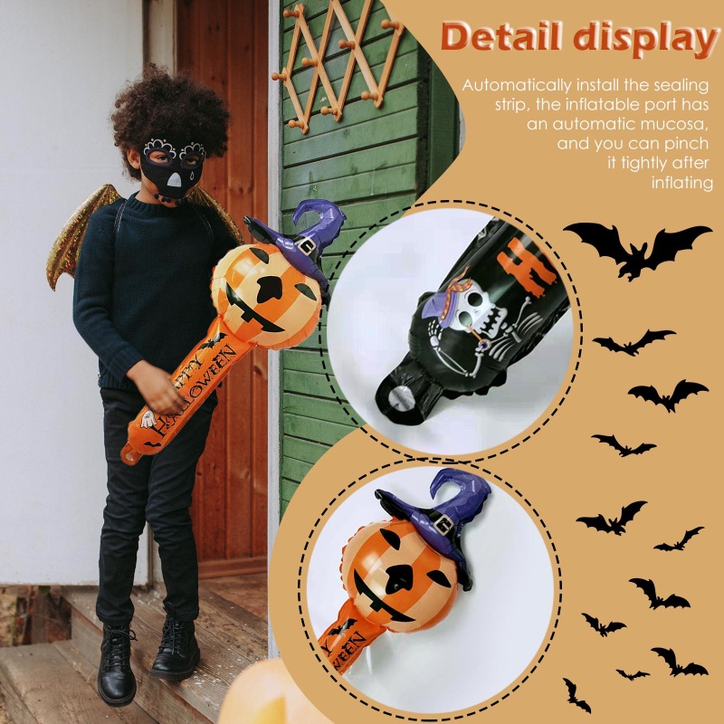 Bong Bóng Lá Nhôm Hình Ma Quỷ / Bí Ngô / Nhện Trang Trí Tiệc Halloween