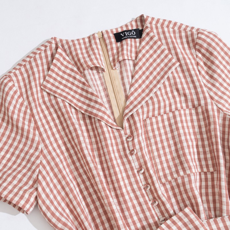 Đầm caro đẹp, váy caro  vải cao cấp mát nhẹ mềm,thời trang nữ công sở đi làm đi chơi đi biển đi dạo VIGO | BigBuy360 - bigbuy360.vn