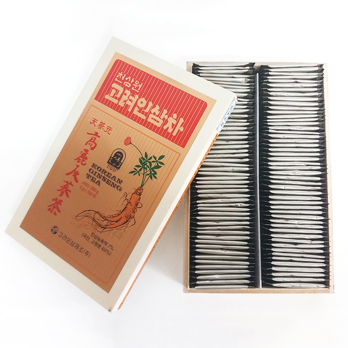 Trà Hồng Sâm Hàn Quốc Hộp Gỗ  Okinsam 100 gói